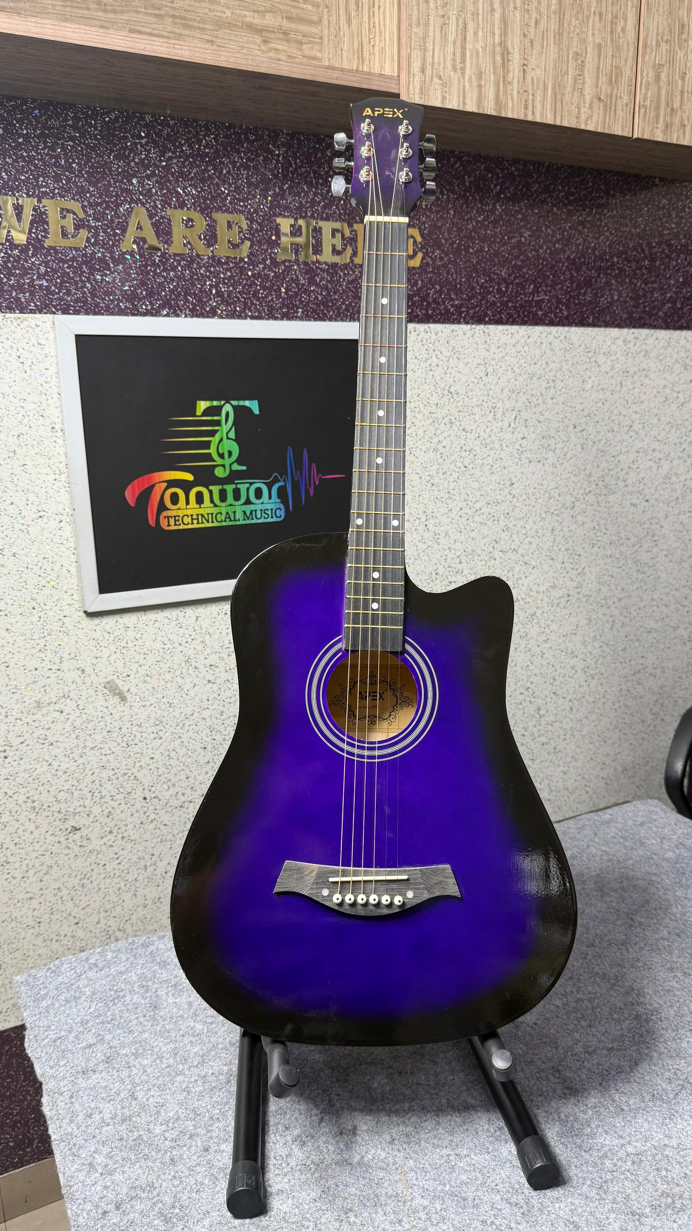 Apex A38 Acoustic Guitar – Blue Color