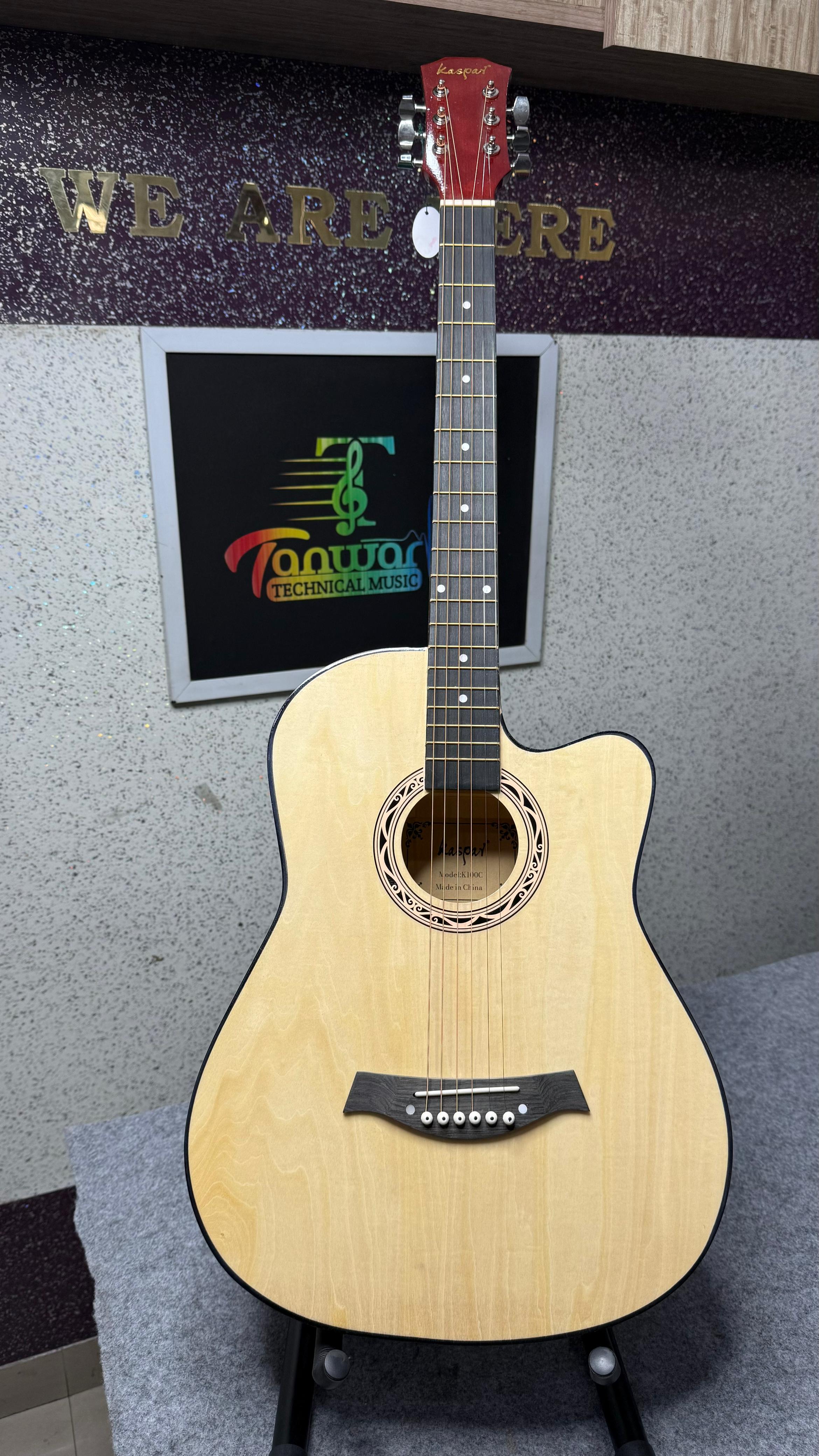 Kaspar K100C Acoustic Guitar – Natural (Beige)