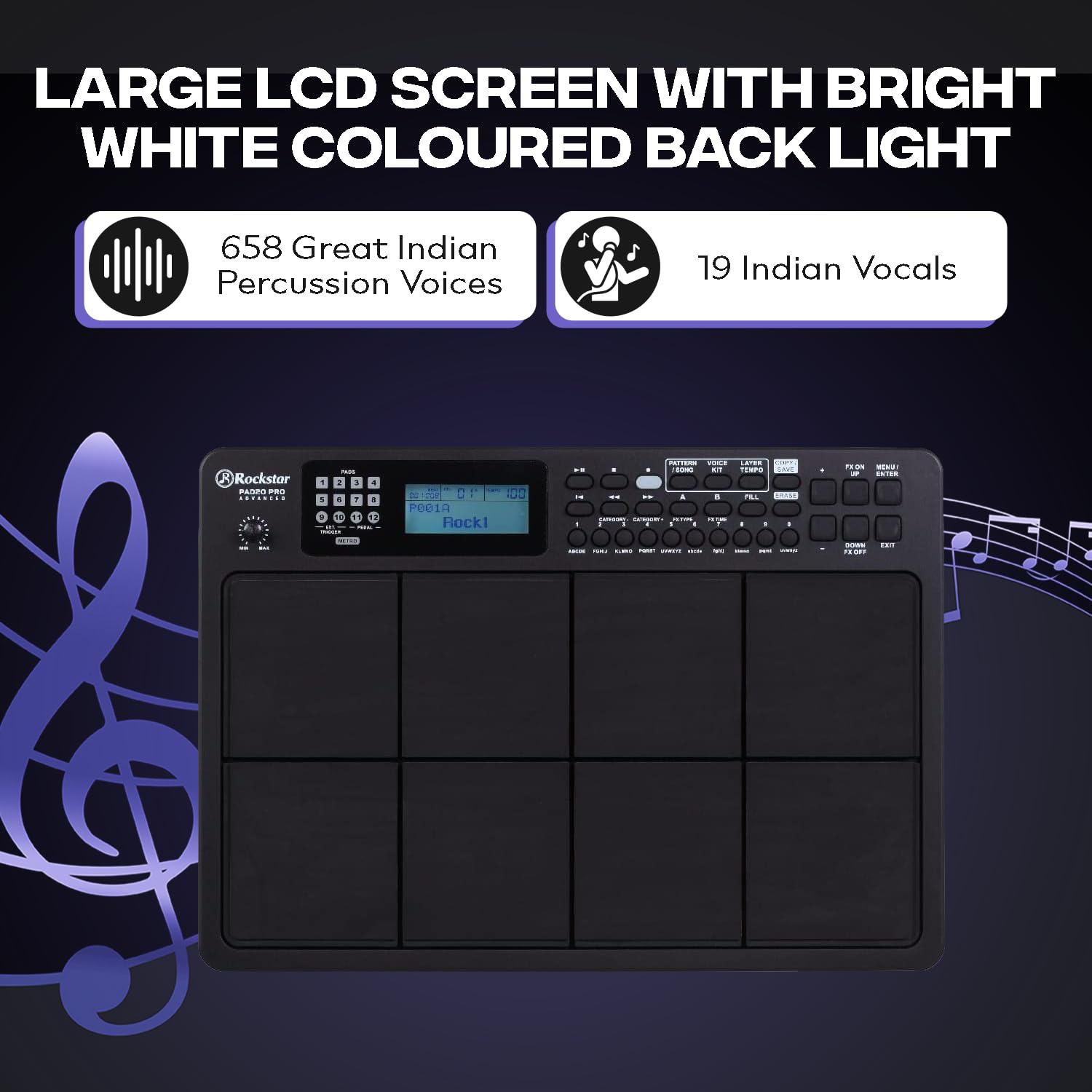 Rockstar Pad 20 Pro Advanced Octapad (black or white )