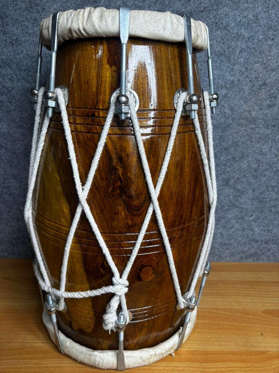Sheesham Wood Dark Wood Color Dholak