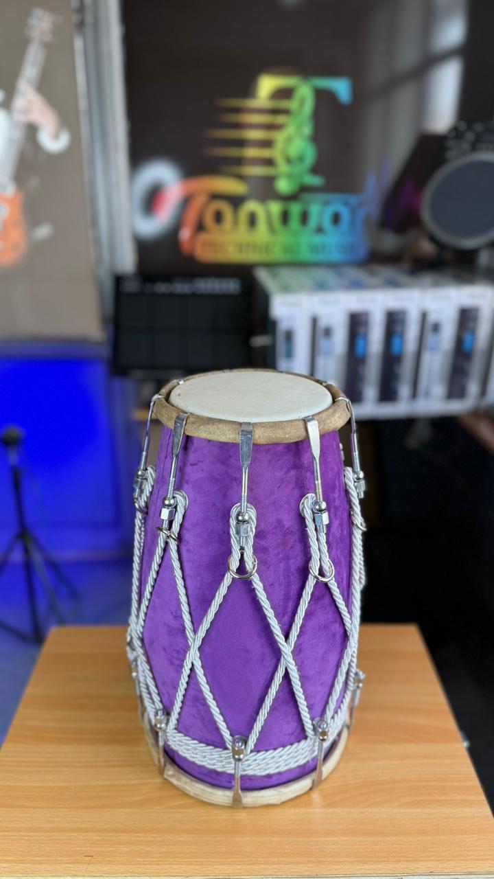 Sheesham Wood Dholak(Purple) – Traditional Indian Percussion Instrument