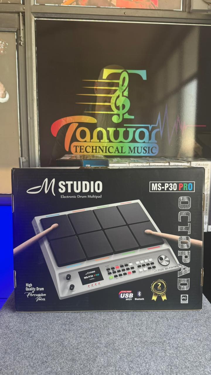 M-Studio MS P30 Pro Electronic Octapad (White)