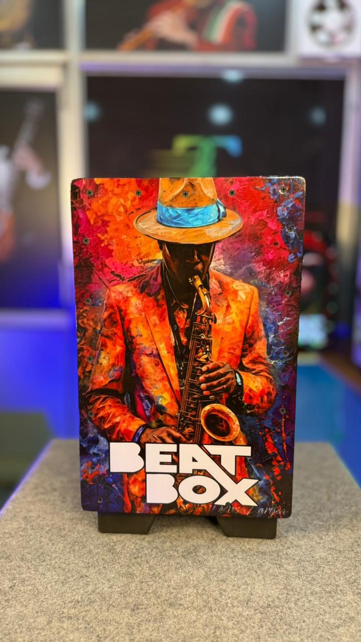 Beat Box Cajon –Saxophone artist Printed Design