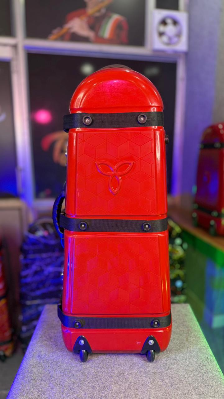 Dholak Tabla Premium Hard Case with Trolley (3 Storage Compartments)